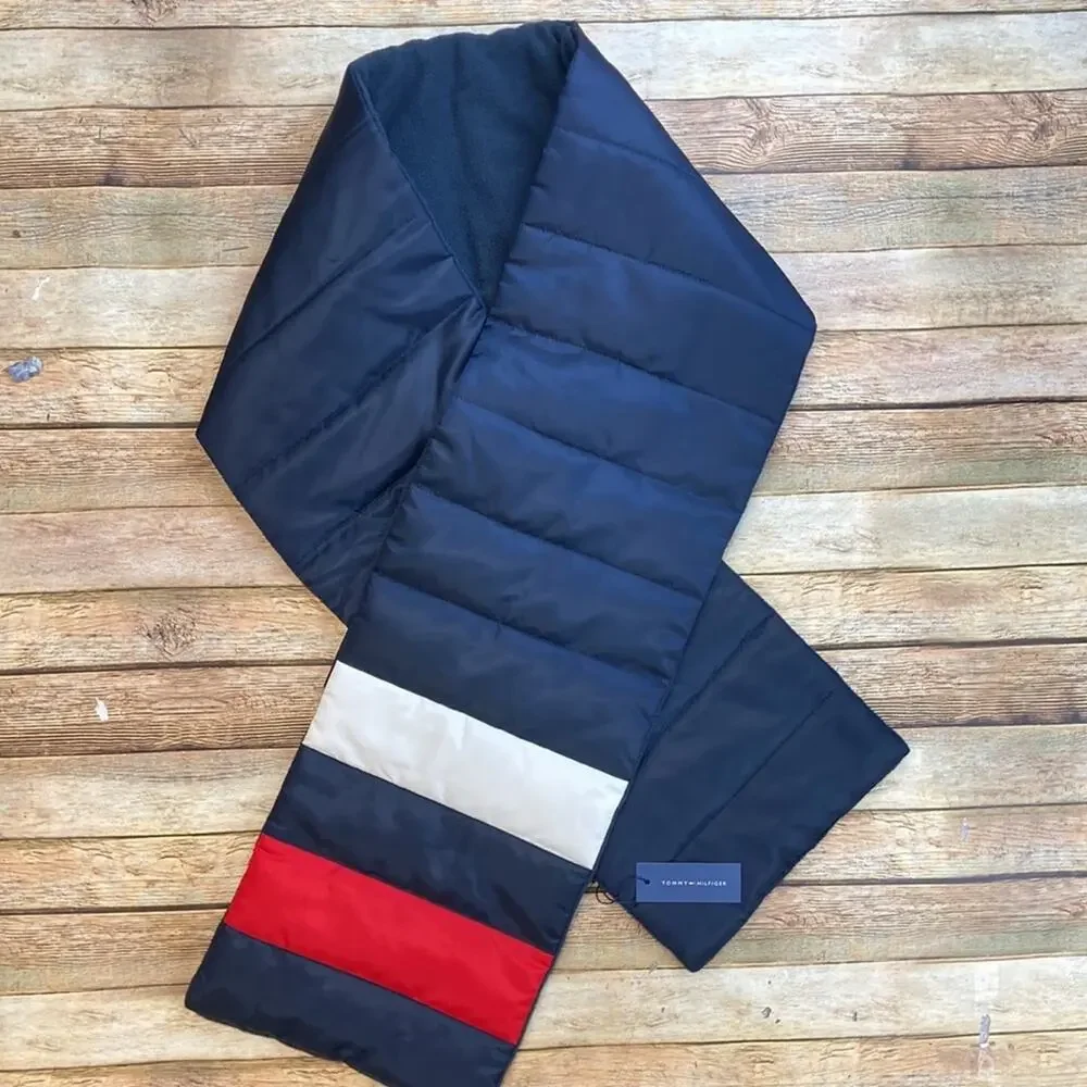 Tommy Hilfiger Men's Quilted Puffer Scarf Sky Captain